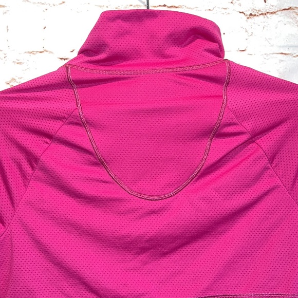 Roxy Pullover reflective tabs thumbholes pink half zip collared lightweight S - Picture 7 of 11